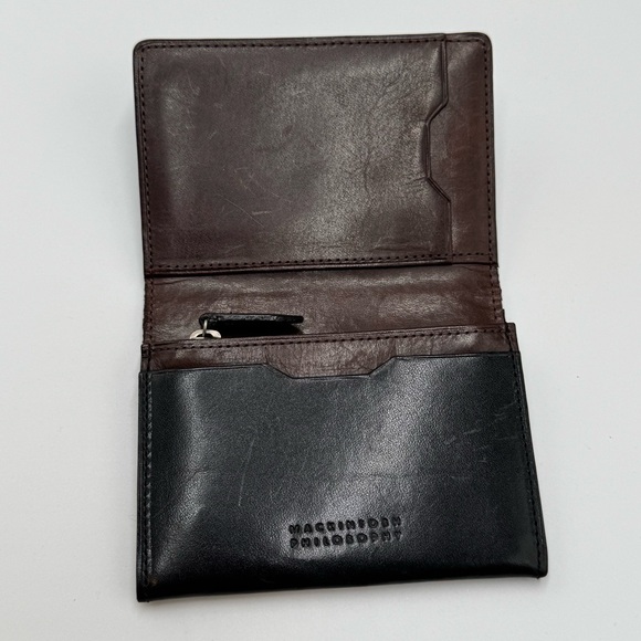 🇺🇸 Mackintosh Philosophy Black & Brown Leather Bifold Card Case & Coin Pouch - Picture 4 of 8
